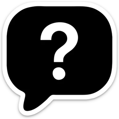 question mark inside speech bubble icon sticker