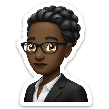 black elegant sticker