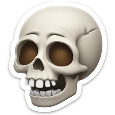 Skull head crying sticker