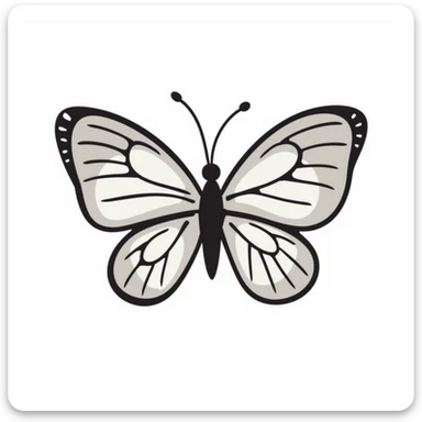 a butterfly with detailed wings and delicate patterns, in pastel colors dd9fb0, ffc6d3, a3bfc9, c4bee2, f1b091 sticker