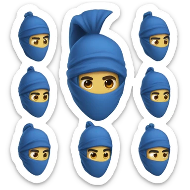 Blue Ninja Samurao sticker