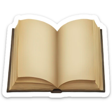 open minimalist book sticker