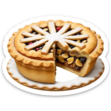 Christmas mince pie sticker