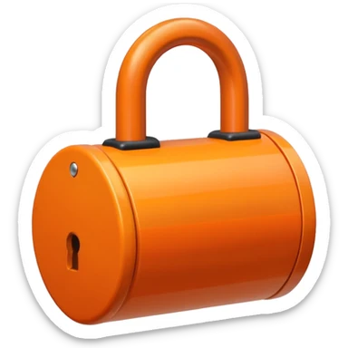 2-Day Orange Lock sticker