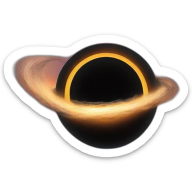 black hole in space sticker