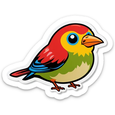 Bird with boogers, USA sticker