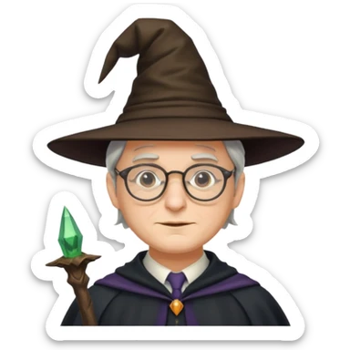 witch man teacher sticker