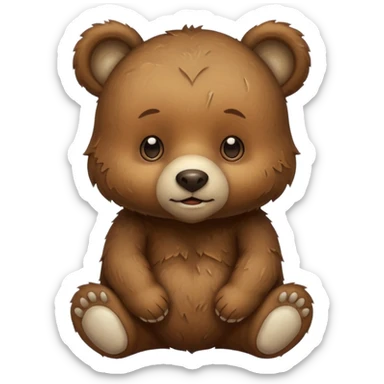 Baby bear abuse sticker