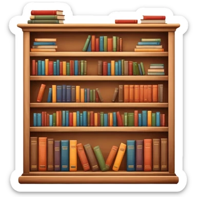 Beautiful bookshelf aesthetic  sticker