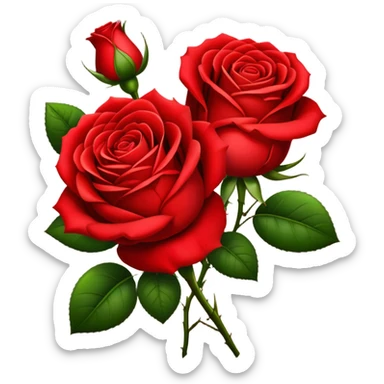 Red roses sticker