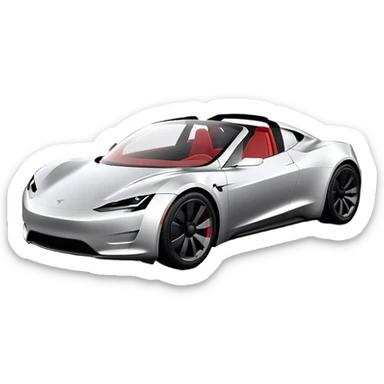 Tesla Roadster - Tesla (Model Year: 2020) (Iconic colour: Silver) sticker