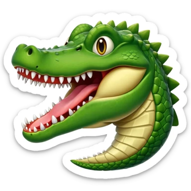drooling crocodile emoji sticker