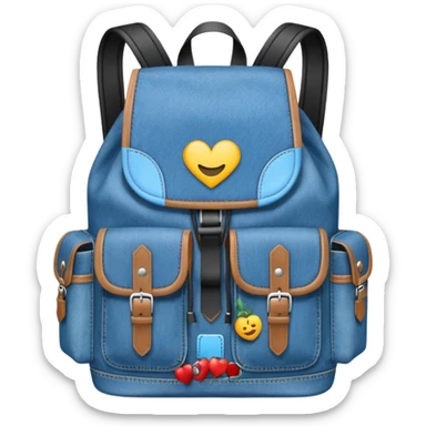Denim backpack sticker