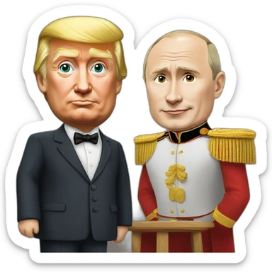 Donald Trump et Vladimir putin sticker