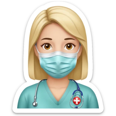 chronic diseases woman iOS emoji style sticker