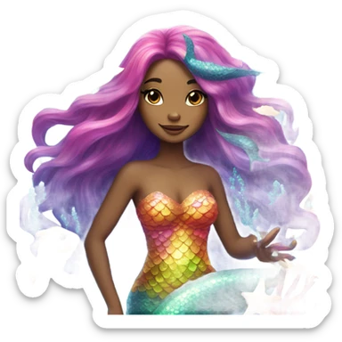 Lisa frank glitter mermaid sticker