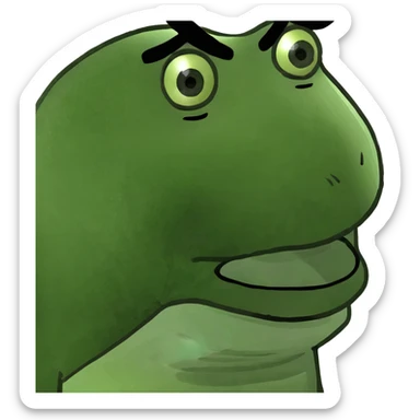 ugly guy in shocked sticker