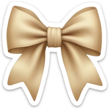 Beige bow sticker