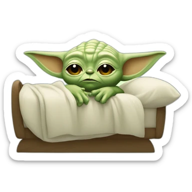 Yoda en train de dormir sticker