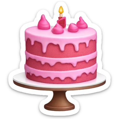 pink cake sticker