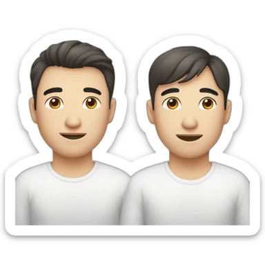 russian + corean men sticker