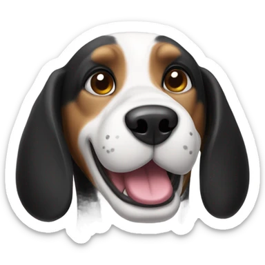 Blac and white beagle sticker