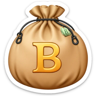Generate a money bag with the letter B in the middle instead of the $ sticker