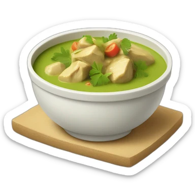 green chicken curry sticker