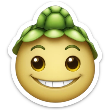 Una tortuga sonriente  sticker