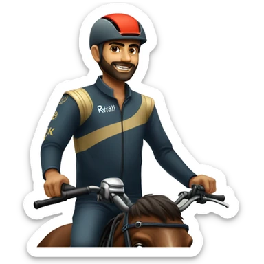virat kohali as a rider sticker