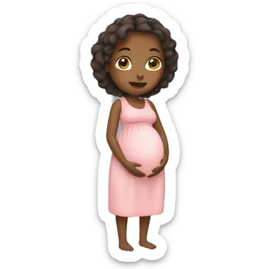 Pregnant girl sticker