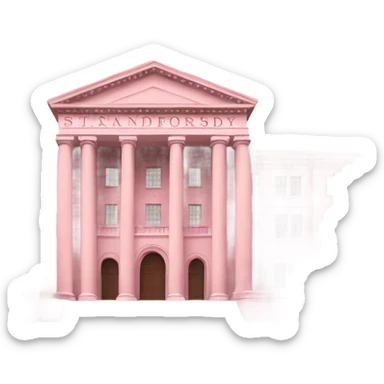 pink Stanford university building sticker