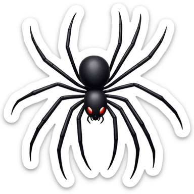 Black spider with 4 legs sticker