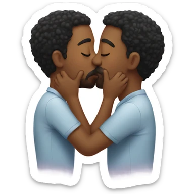 Two men kissing each other sticker