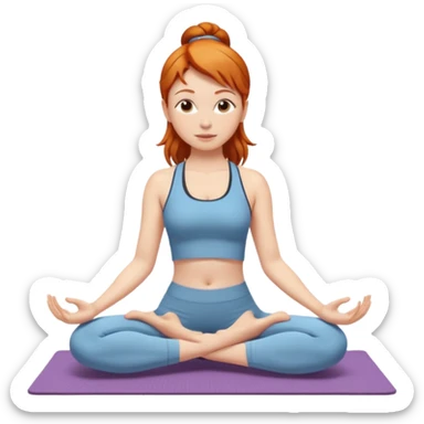 Gingerhead girl yoga  sticker