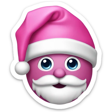 pink santa hat sticker