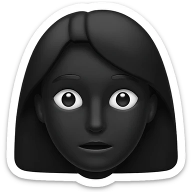 completely flat black silhouette sticker