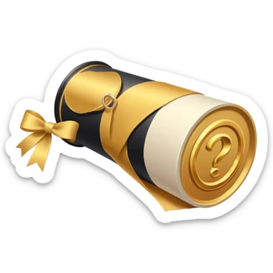 white diploma sticker