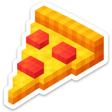 pizza with pepperoni toppings sticker