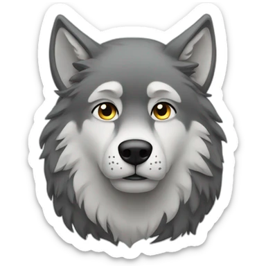 lonely wolf sad sticker
