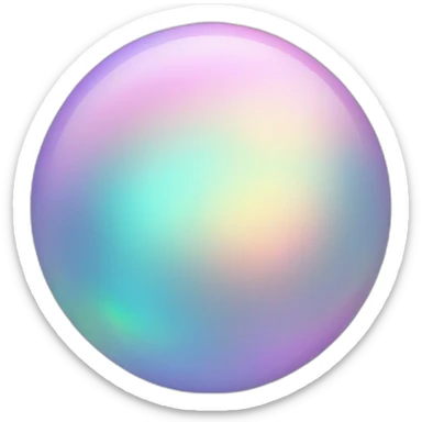 Pastel iridescent orb sticker