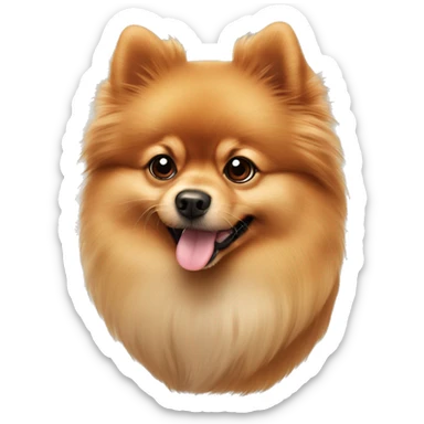 Pomeranian shpitz red cute fluffy  sticker