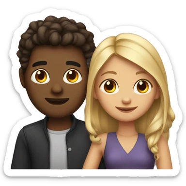 girl with her boyfriend sticker