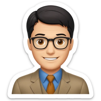 clark kent as in superman 2025 smilling sticker