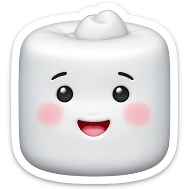 Marshmallow send kiss sticker