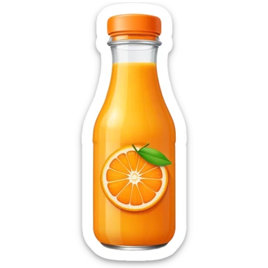Orange juice bottle sticker