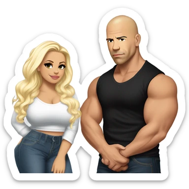 vin diesel and trisha paytas sticker