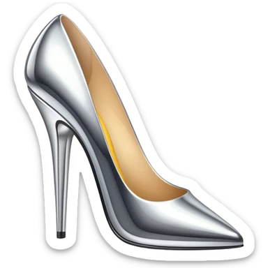 chrome glossy 
stiletto sticker