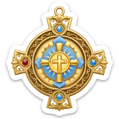 Distintivo de la adoración nocturna mexicana con imagen del santísimo  sticker