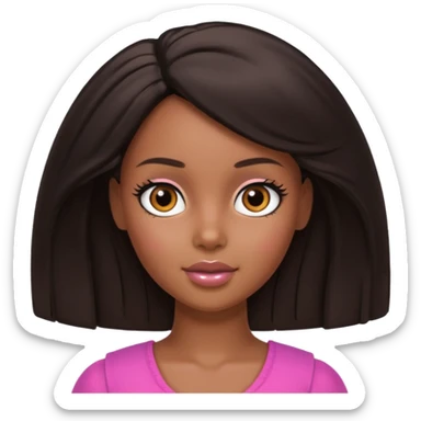 Black Barbie doll head türk🇹🇷 sticker